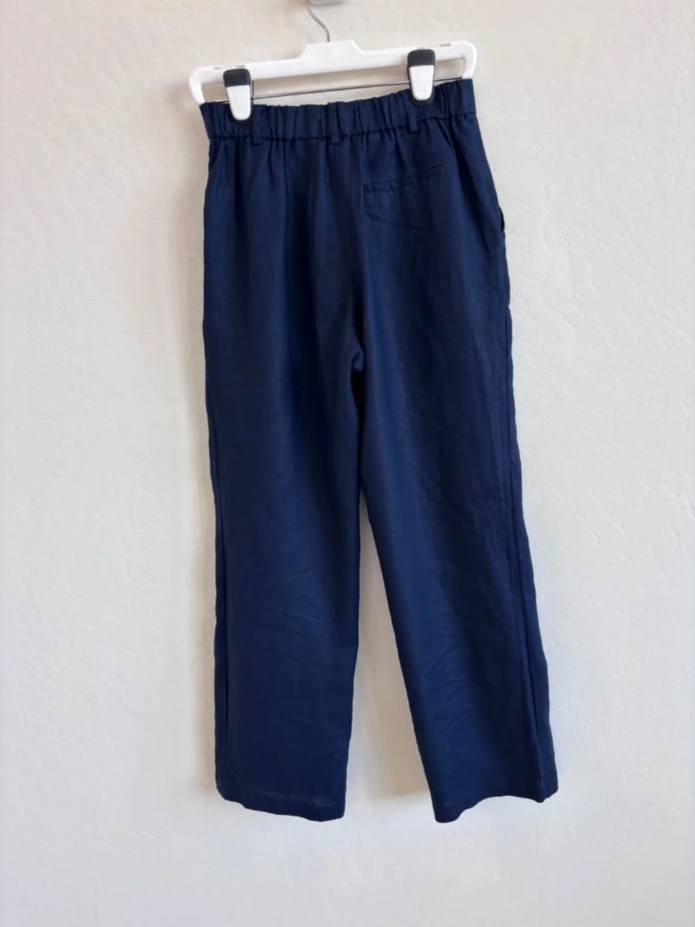Quince 100% Linen Wide Leg Pants - Navy Blue - Size 6